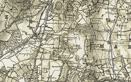 Old map of Brae of Crombie in 1910
