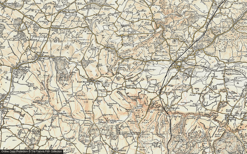 Old Map of Historic Map covering Leythe Ho in 1897-1900
