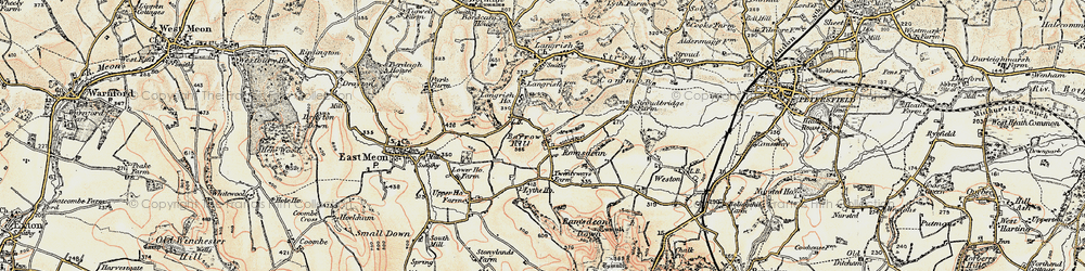 Old map of Leythe Ho in 1897-1900