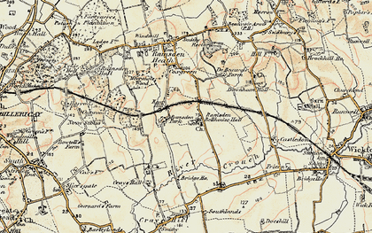 Old map of Ramsden Bellhouse in 1898