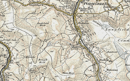 Old map of Gorpley Resr in 1903