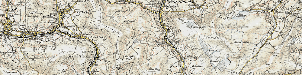 Old map of Gorpley Resr in 1903