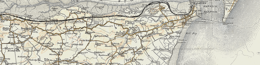 Old map of Ramsey in 1898-1899