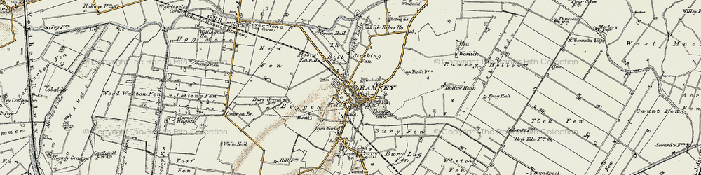 Old map of Bill, The in 1901