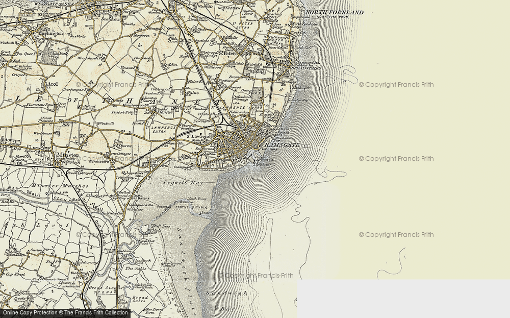 Old Map of Ramsgate, 1898-1899 in 1898-1899