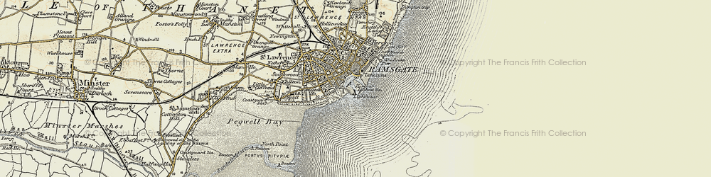 Old map of Ramsgate in 1898-1899