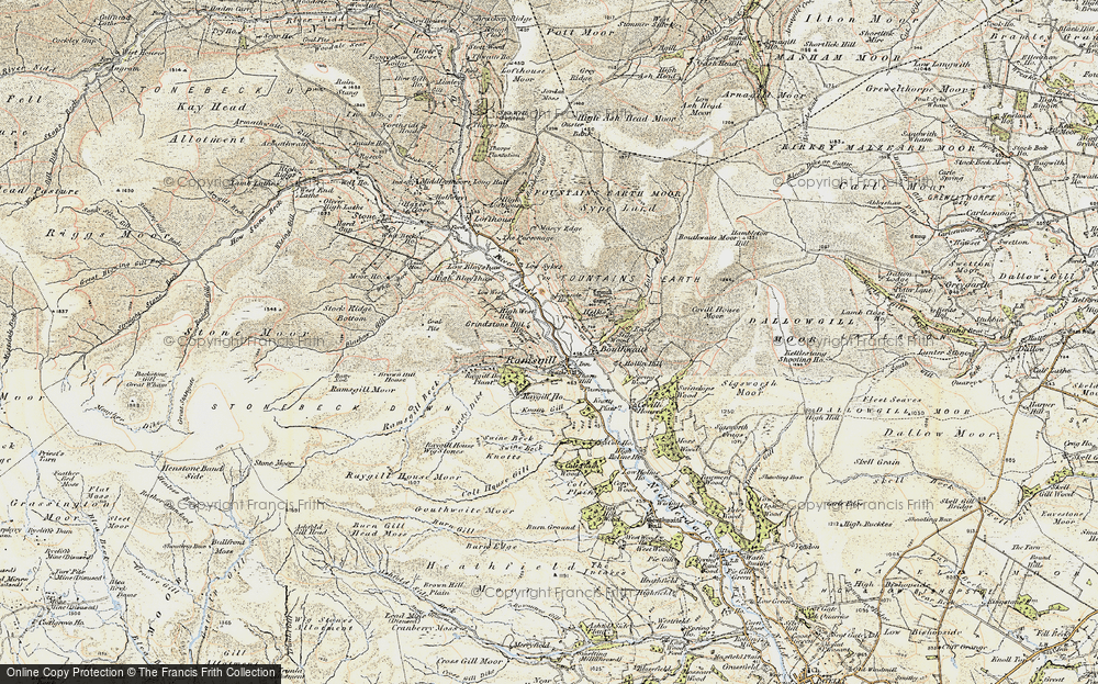 Old Map of Ramsgill, 1903-1904 in 1903-1904