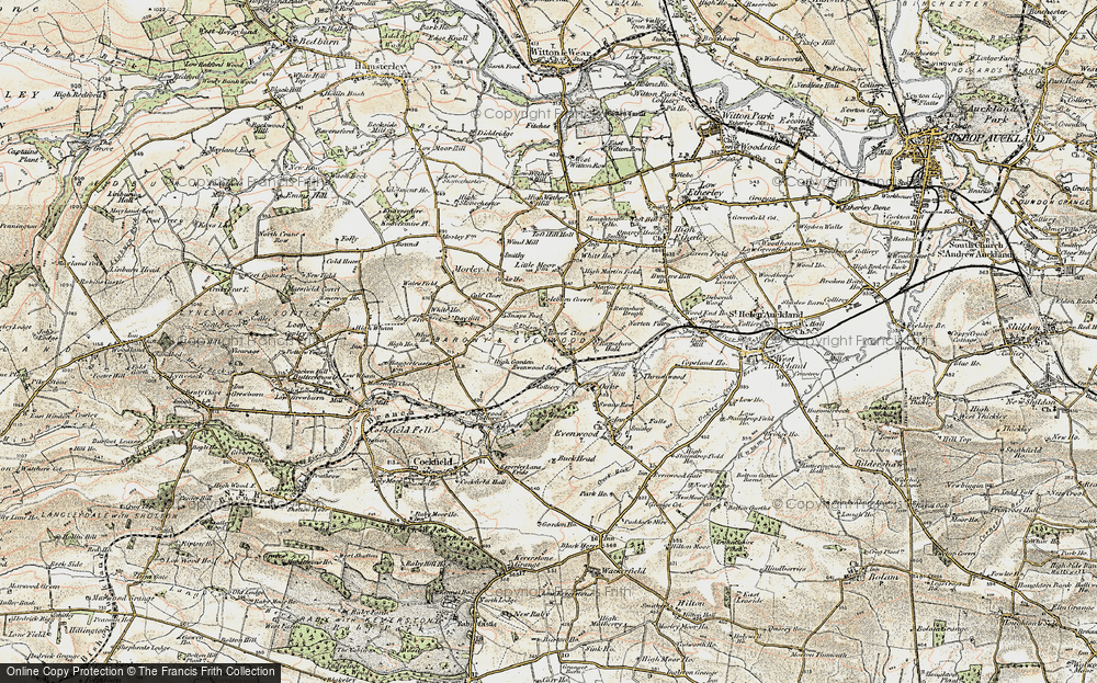 Old Map of Ramshaw, 1903-1904 in 1903-1904