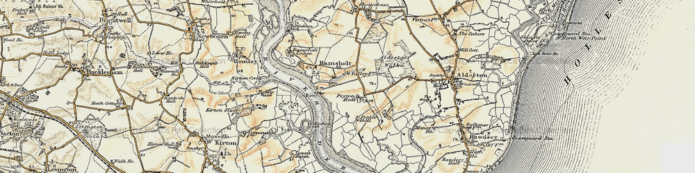 Old map of Ramsholt in 1898-1901