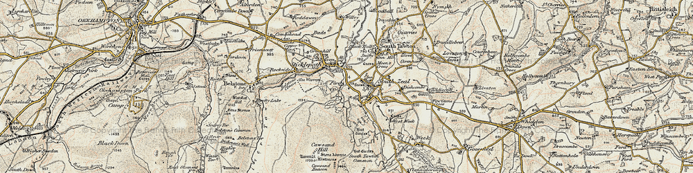 Old map of White Hill in 1899-1900