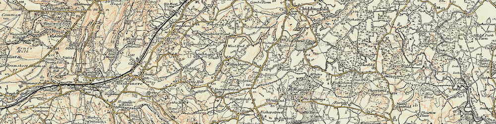 Old map of Ramsnest Common in 1897-1900