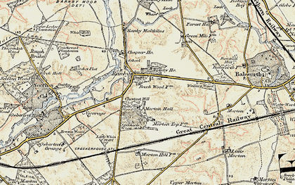 Old map of Ranby in 1902-1903