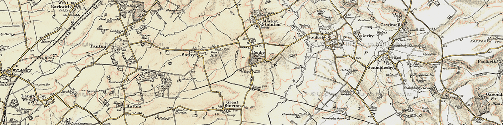 Old map of Ranby in 1902-1903