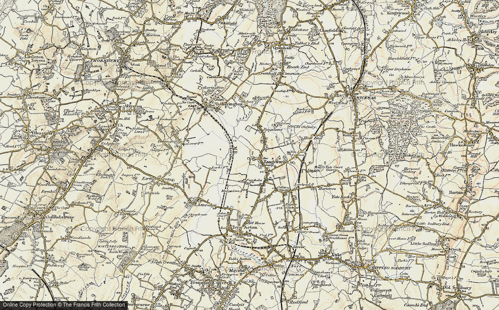 Old Map of Rangeworthy, 1899 in 1899