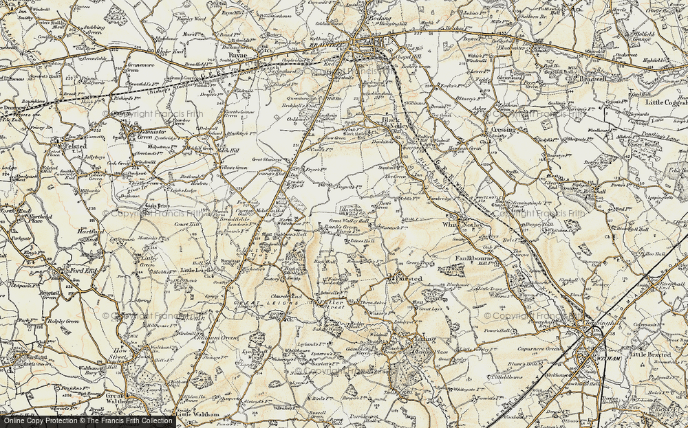 Old Map of Rank's Green, 1898-1899 in 1898-1899