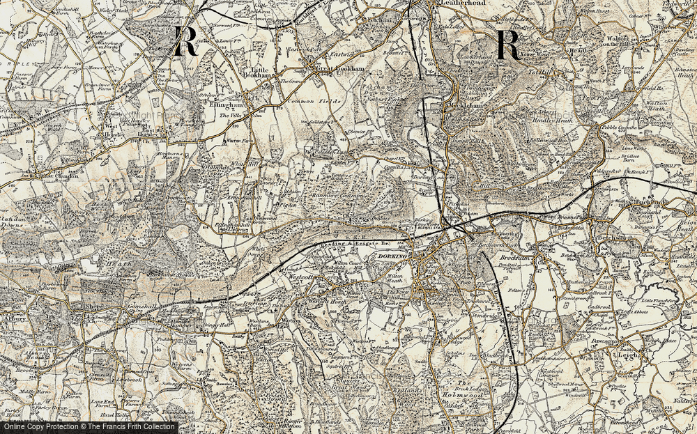 Old Map of Ranmore Common, 1898-1909 in 1898-1909