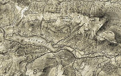 Old map of Allt Raineachan in 1906-1908