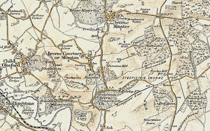 Old map of Ranston in 1897-1909