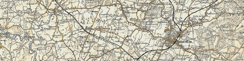 Old map of Rapkyns in 1898