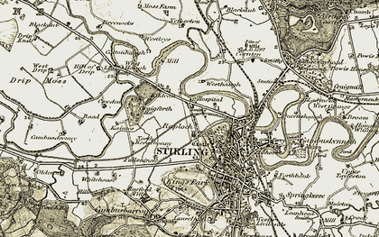 Old map of Raploch in 1904-1907