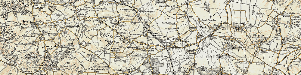 Old map of Rapps in 1898-1900