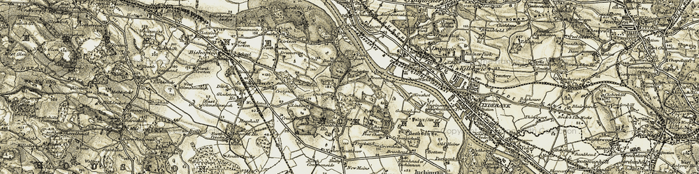 Old map of Rashielee in 1905-1906