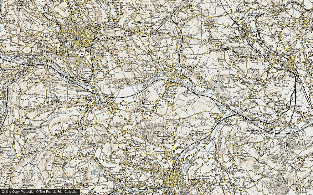 Old Map of Rastrick, 1903 in 1903