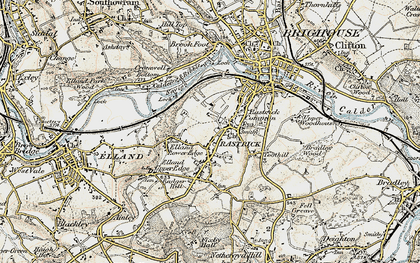 Old map of Rastrick in 1903