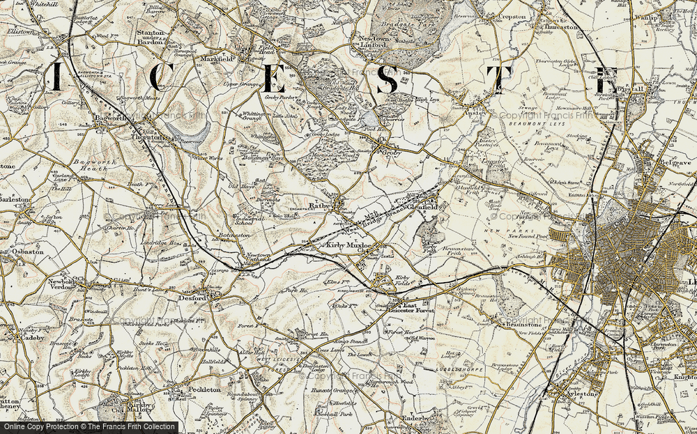 Old Map of Ratby, 1901-1903 in 1901-1903