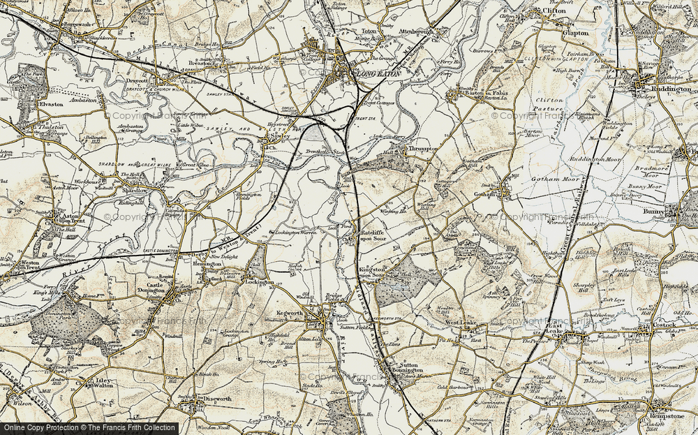 Old Map of Ratcliffe on Soar, 1902-1903 in 1902-1903