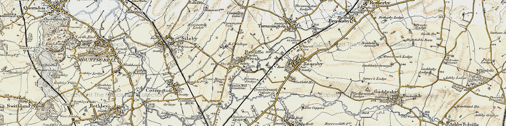 Old map of Ratcliffe on the Wreake in 1902-1903
