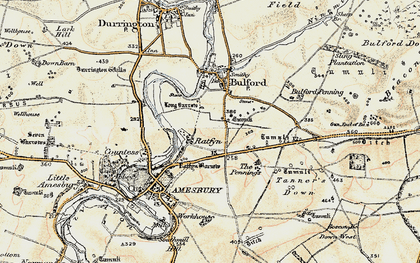 Old map of Ratfyn in 1897-1899