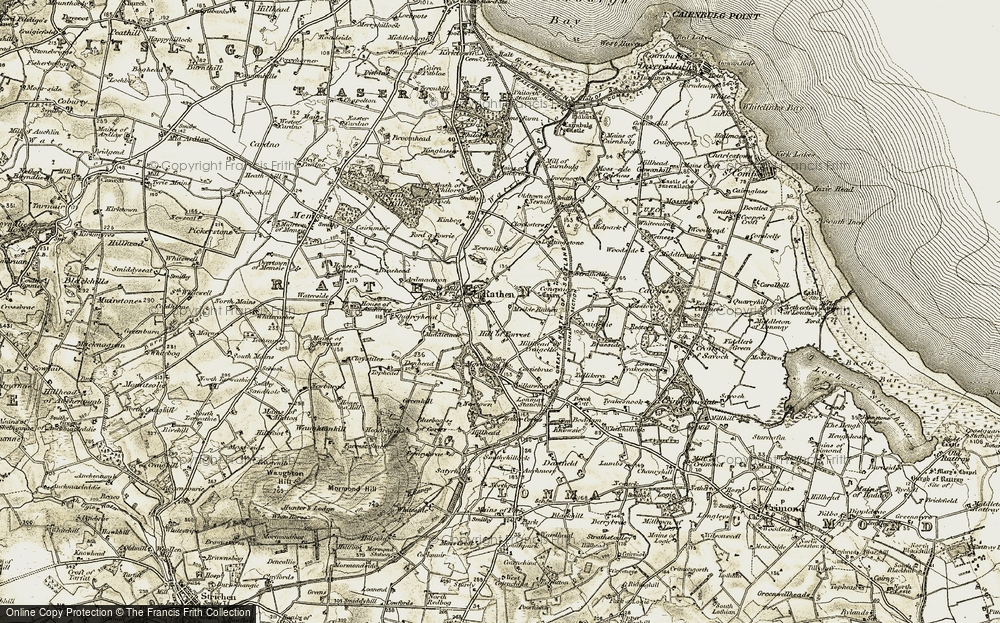 Old Map of Historic Map covering Ardglassie in 1909-1910