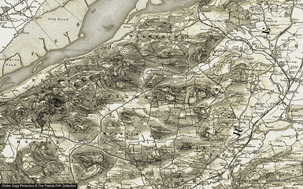 Old Map of Rathillet, 1906-1908 in 1906-1908