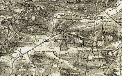 Old map of Rathillet in 1906-1908