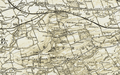 Old map of Addiston Mains in 1903-1904