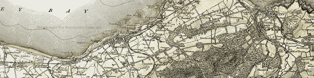 Old map of Bin of Cullen in 1910