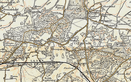 Old map of Ratlake in 1897-1909