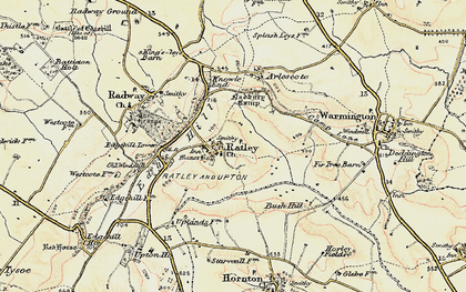 Old map of Ratley in 1898-1901