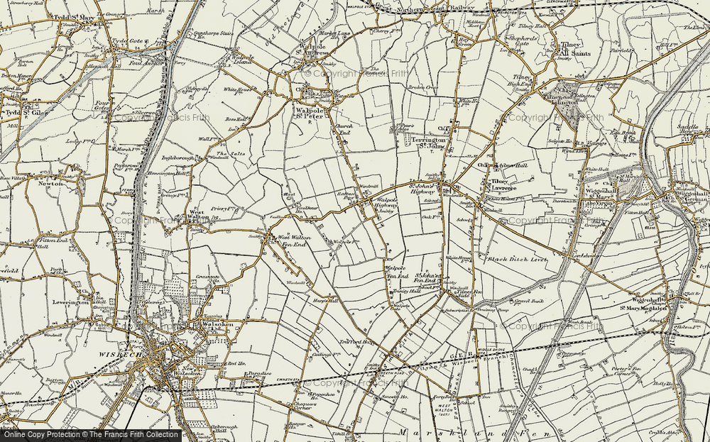 Old Map of Historic Map covering Barrycott Lodge in 1901-1902