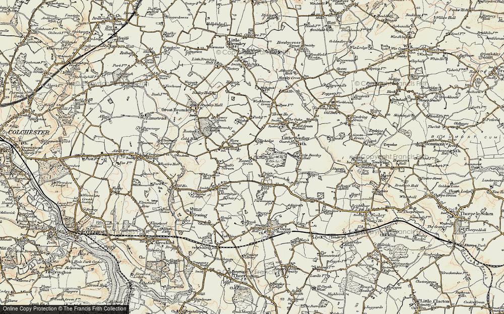 Old Map of Raven's Green, 1898-1899 in 1898-1899