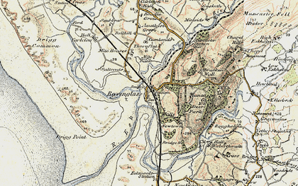 Old map of Ravenglass in 1903-1904