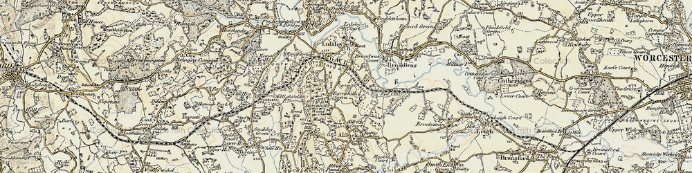 Old map of Ravenhills Green in 1899-1902