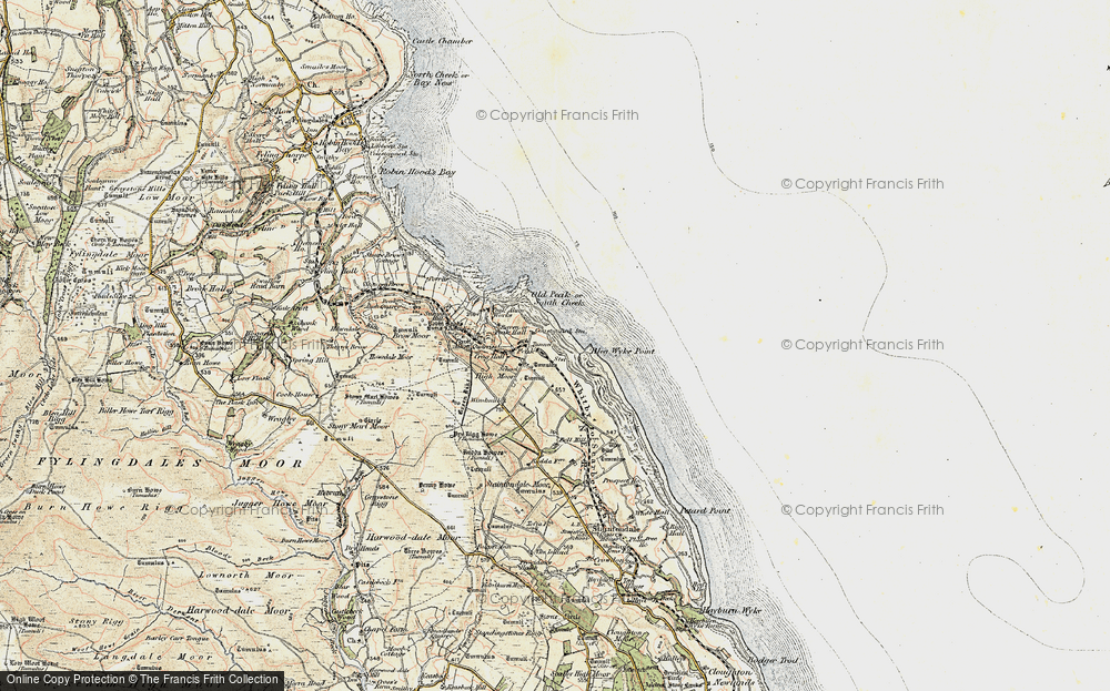 Old Map of Historic Map covering Beacon Howes in 1903-1904