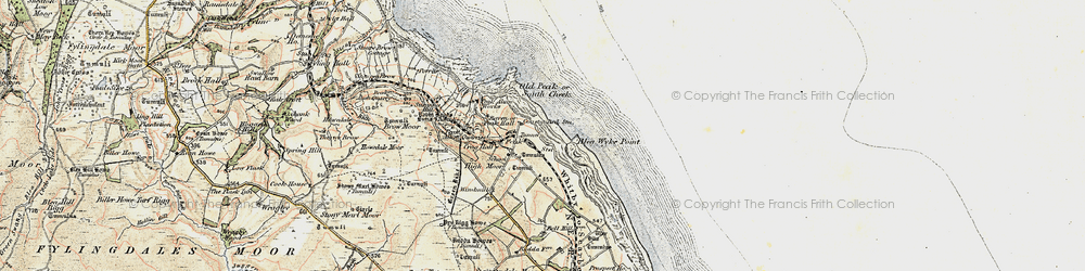 Old map of Blea Wyke Point in 1903-1904