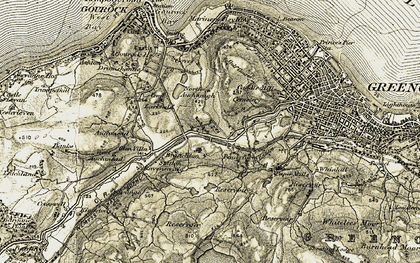 Old map of Ravenscraig in 1905-1907