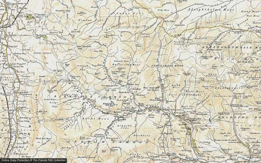 Old Map of Historic Map covering Alderson Seat in 1903-1904