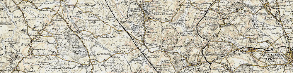 Old map of Ravenshall in 1902