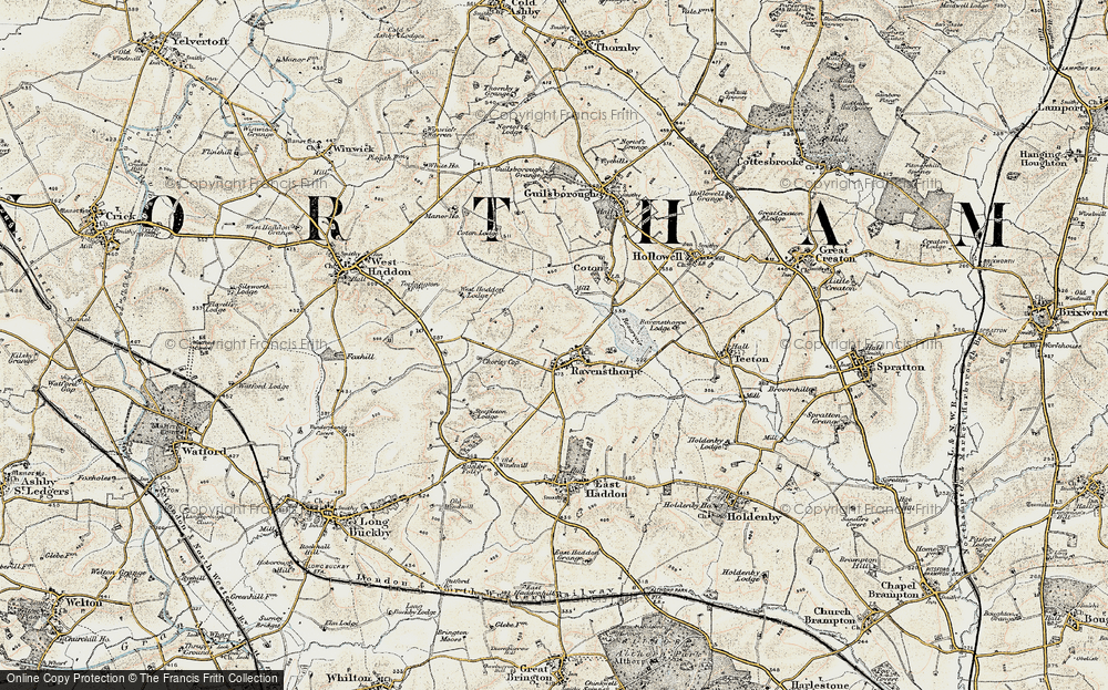 Old Map of Ravensthorpe, 1901 in 1901