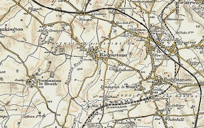 Old map of Ravenstone in 1902-1903